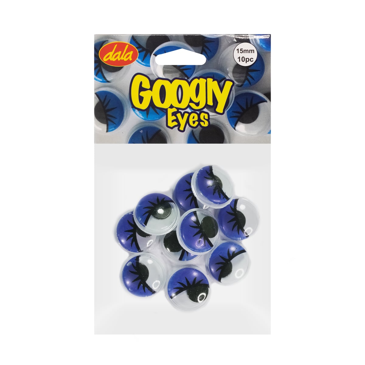 Coloured Googley Eyes with Lashes