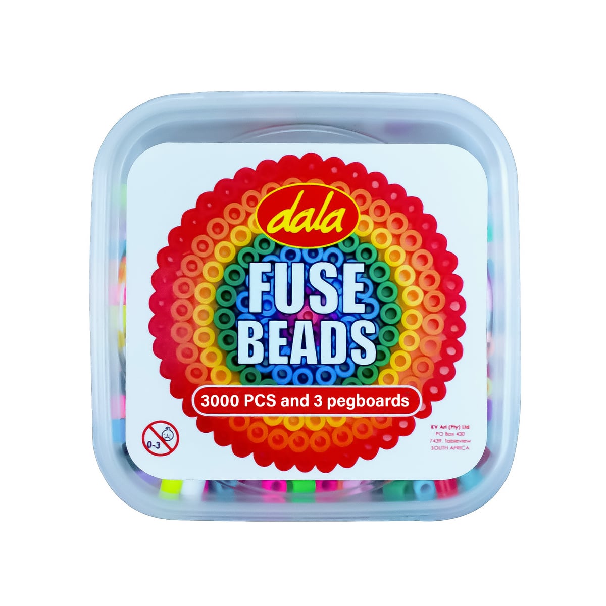 Fuse Bead 3000PCS Bucket 3 Peg Boards