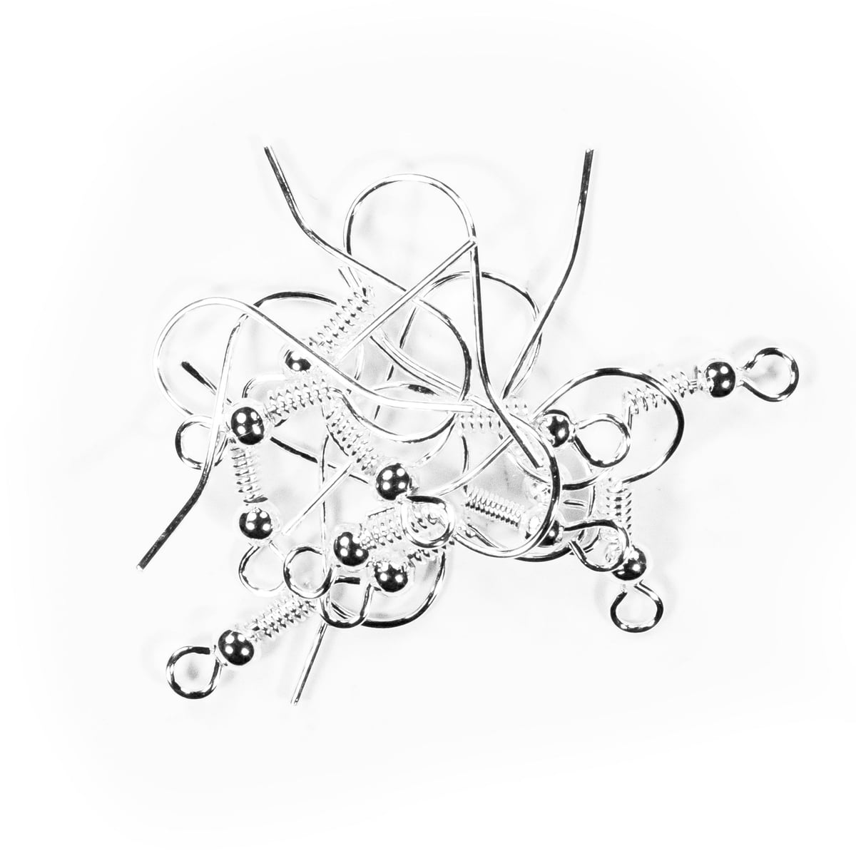 Earring Hook Silver 12PCS