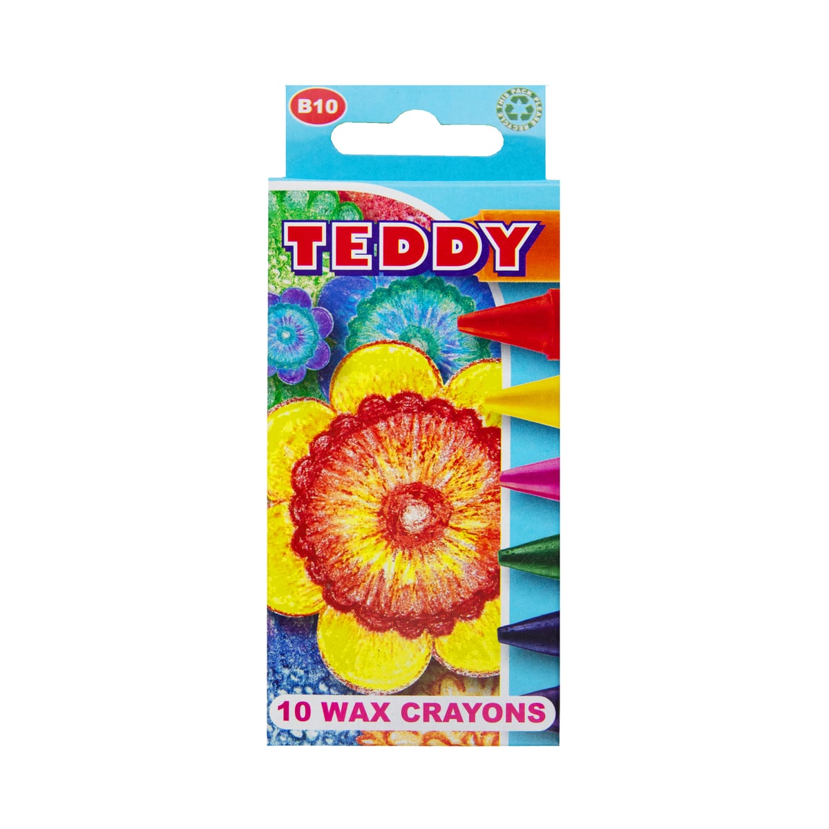 Wax Crayons B10-(unwrapped-flower Box)