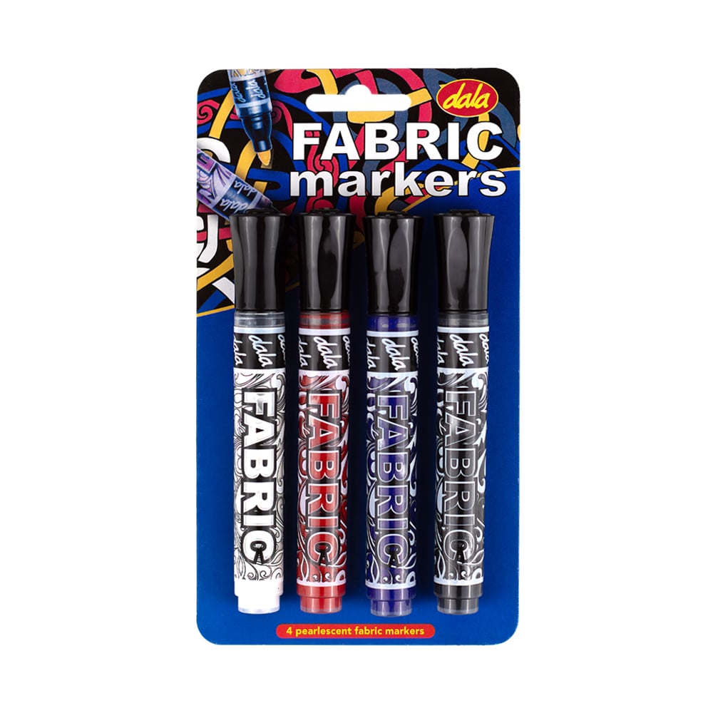 Pearl Fabric Markers 4 Pack 4X10ML
