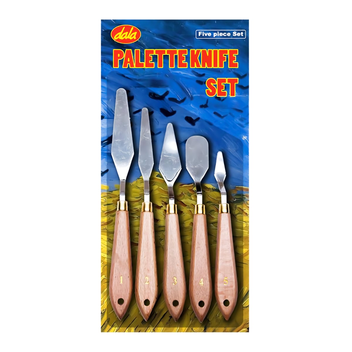 Palette Carded Knife Set-(metal)